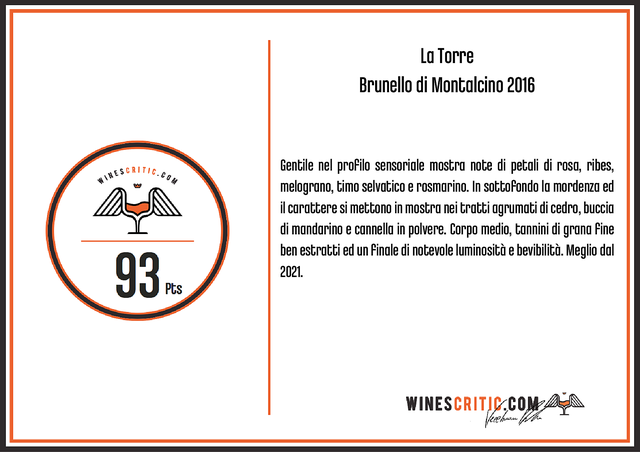 2020-10 - Review - Brunello di Montalcino 2016 WINESCRITIC P.93